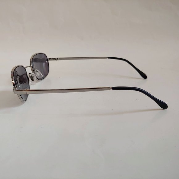 NWT True Vintage 90's Rectangle Metal Designer Sport Sunglasses (S.Silver) - Picture 2 of 4